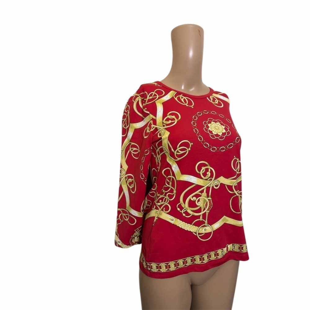 J. McLaughlin limited edition Red holiday top - Picture 3 of 7